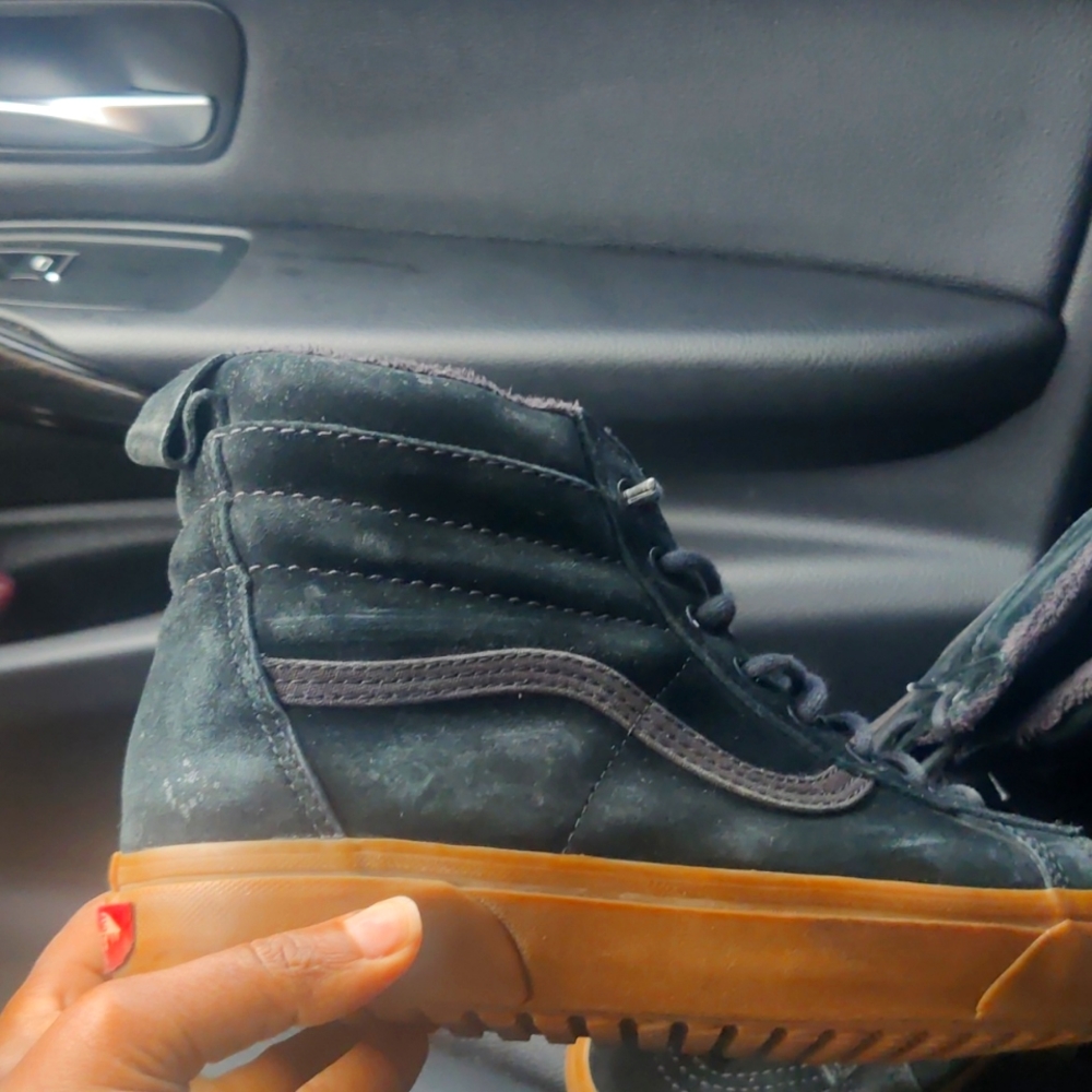 Black suede Vans
